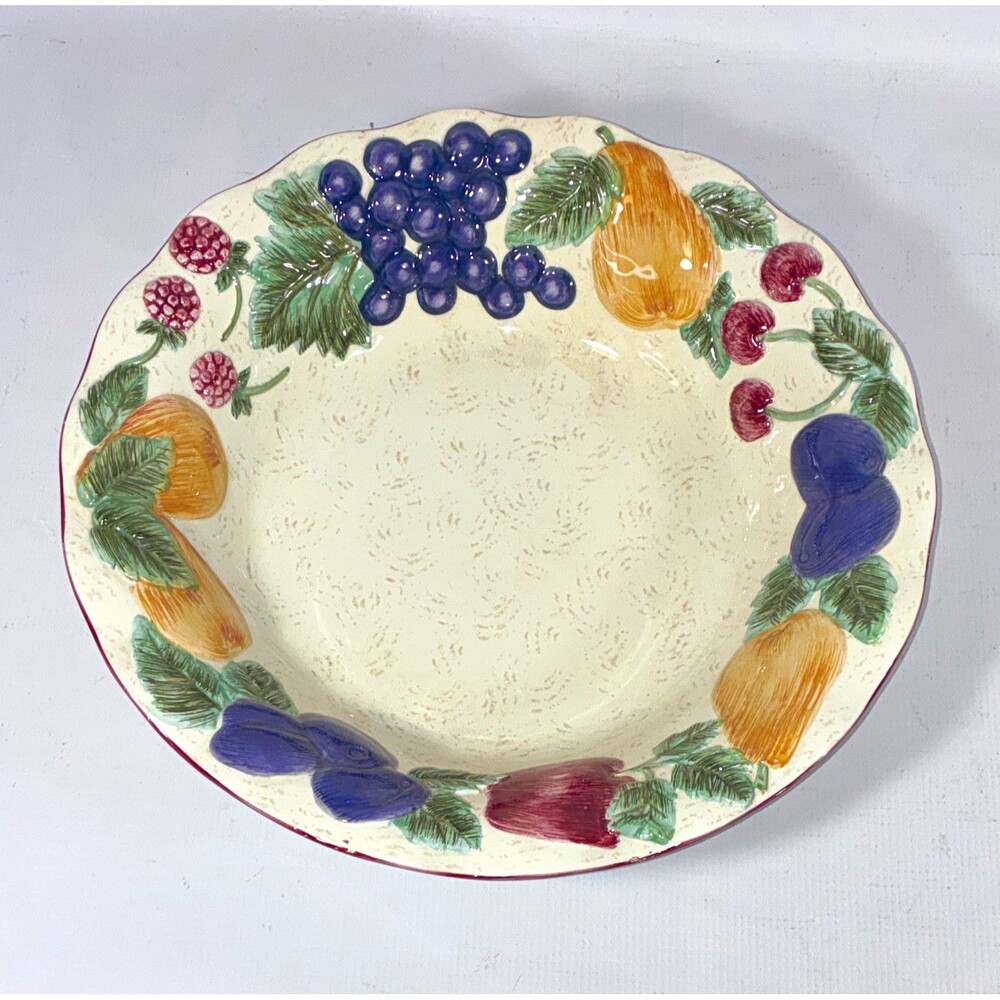 Noble Excellence Napa Valley Fruit Dinner Plate Dishwasher/Microwave Safe